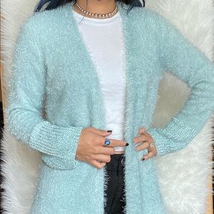 Blue cardigan